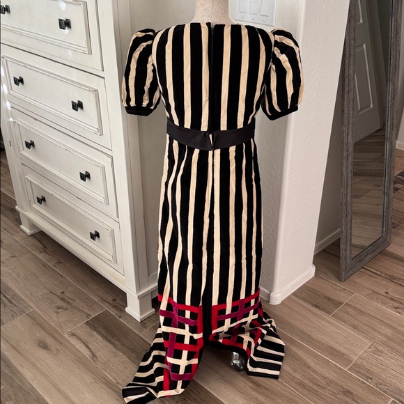 Vintage 1970 silk velvet dress - Picture 2 of 7